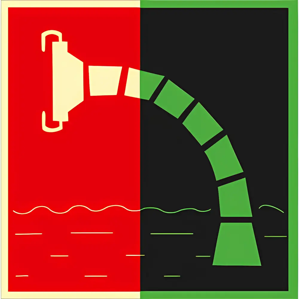 Знак F07 Пожарный водоисточник (Пленка 200x200)