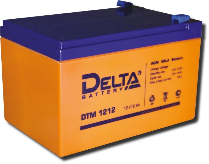 Аккумулятор Delta DTM 1212 12 В 12 Ач