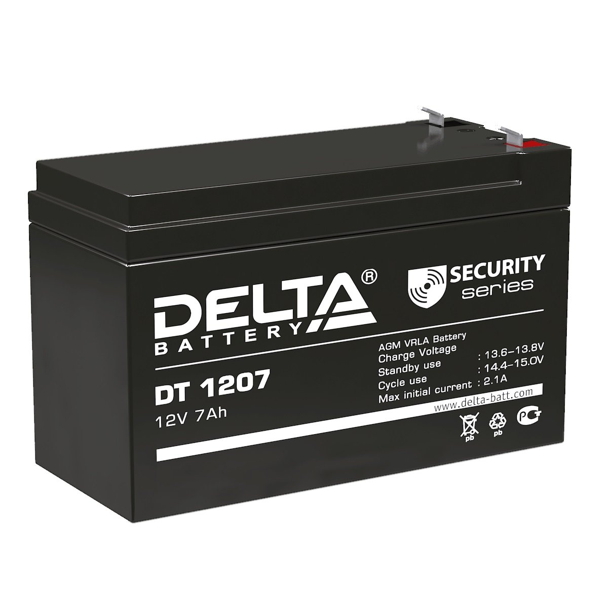 Аккумулятор Delta DT 1207 12 В 7 Ач
