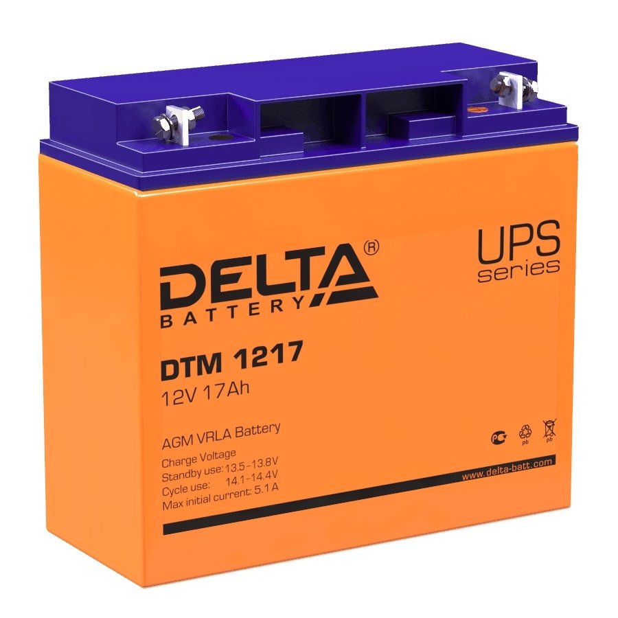 Аккумулятор Delta DTM 1217 12 В 17 Ач