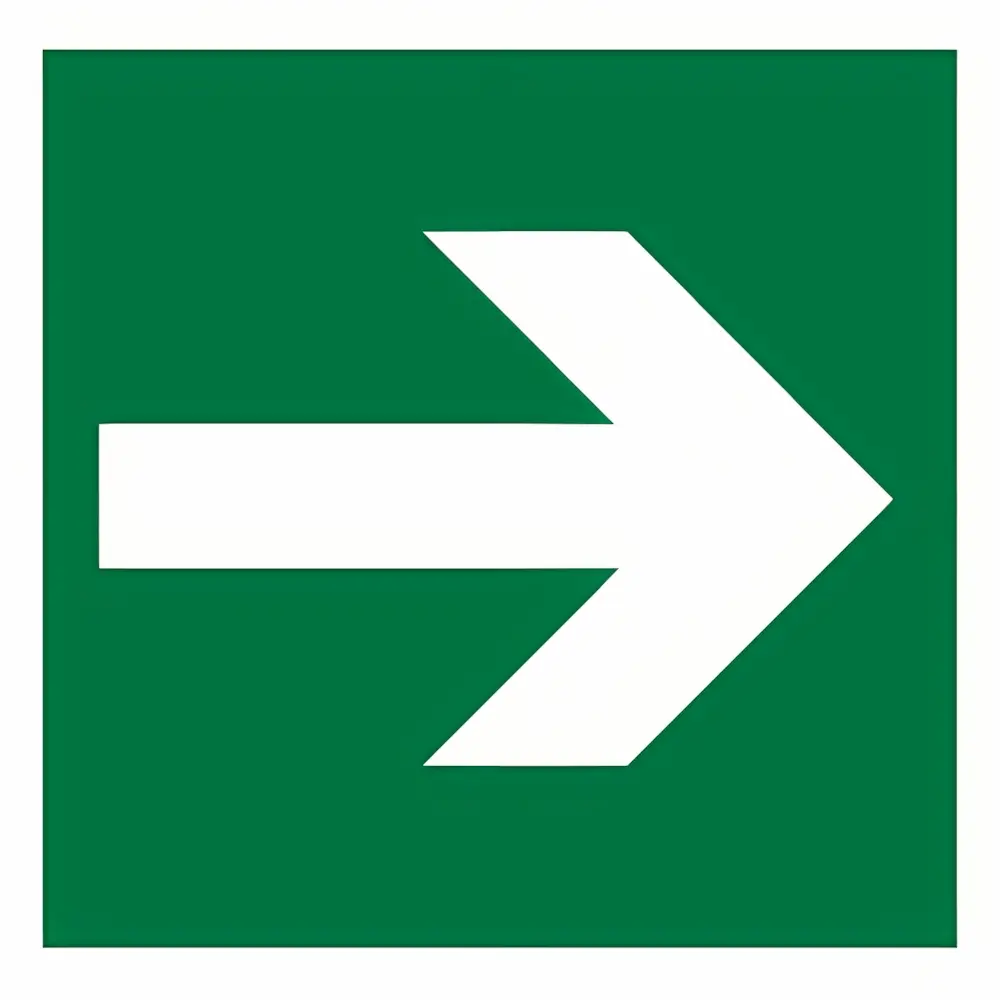 E 02 - 01 - Знак Направляющая стрелка (Пластик 200x200)